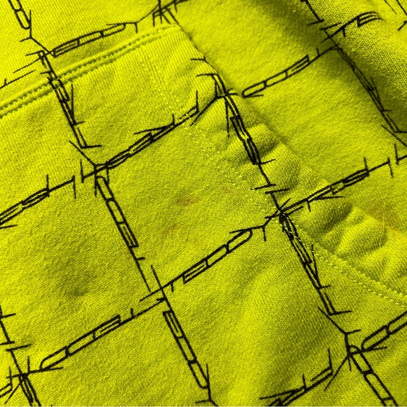 Teddy Fresh Barbed Wire Pullover Hoodie in Lime Green Black - Picture 7 of 10